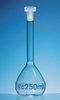Measuring flask, glass, 25 ml, with PE plugs