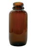 Sample bottle, amber glass, wide neck, 250 ml, with screw cap