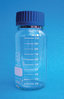 Thread bottle 1000 ml, clear glass, wide neck, borosilcate glass 3,3, ISO 4796, autoclavable