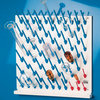 Plastic draining rack, 50x50 cm, with draining channel and rods