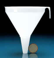 Large funnel, PP, transparent, funnel outside Ø: 200mm, handle outside Ø: 22mm, length: 200mm