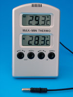 Digital In - and Outdoor thermometer MNIMAX with wire external sensor