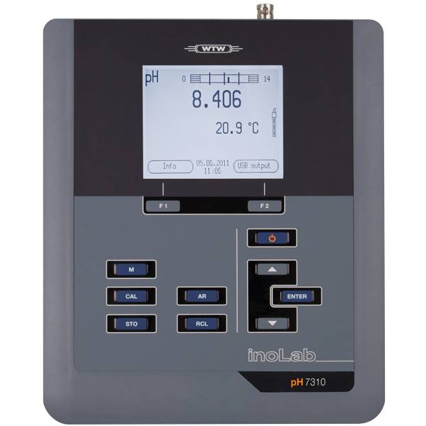 WTW inoLab® pH 7310 BNC, menügesteuertes pH/mV Labormessgerät, Einzelgerät mit BNC-Anschluss