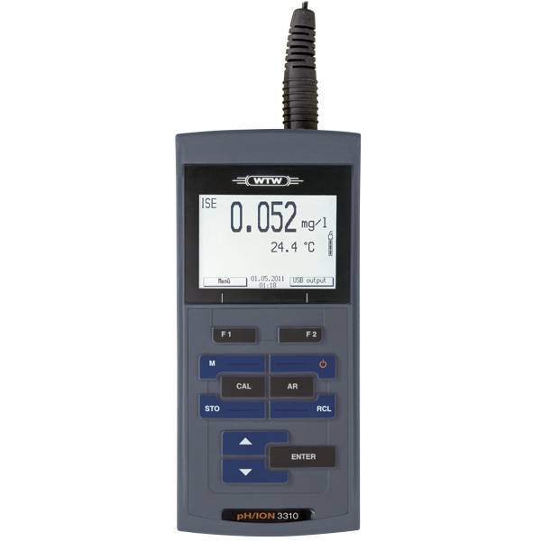 WTW ProfiLine pH/ION 3310, professionelles pH/mV/ISE Messgerät mit DIN Eingang, Einzelgerät