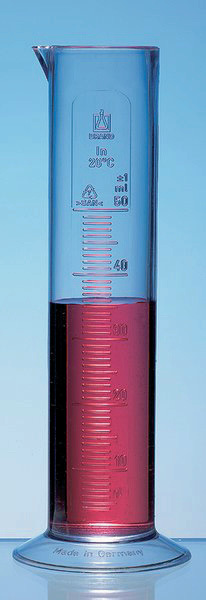 Messzylinder, low form, plastic (HP), 100 ml