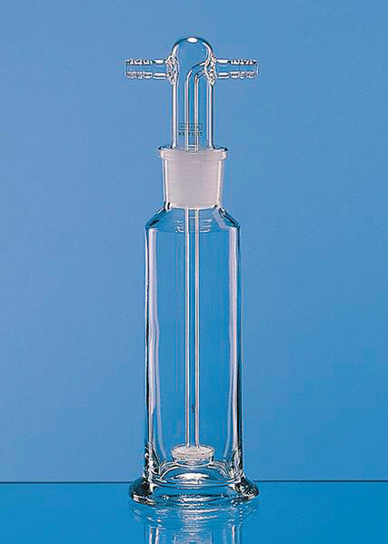 Gas wash bottle Drechsel pattern,with filter disc, 100 ml