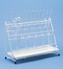 Draining rack, 420x170x300 mm, wire/ polyethylene white, 12 rods and 11 arches
