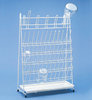Draining rack 420x170x610 mm, wire/ polyethylene white, 60 rods and 5 arches
