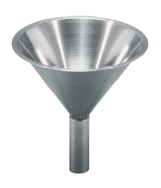 Pulvertrichter 18/10 Stahl, gerades Rohr, für Pulver, Ø200 mm