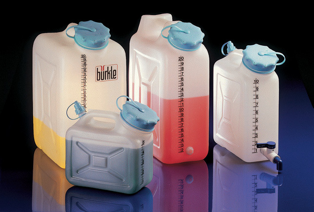 Wide neck jerrycan HDPE, 10l, with threaded connector  3/4 "
