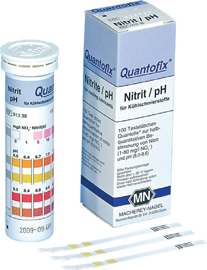 MN QUANTOFIX® Nitrit/pH test strips, 1-80 mg/l / 6-9,5 mg/l - aTs