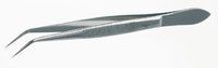 Pinzette, spitz/ gebogen, aus 18/ 10 Stahl, 105 mm