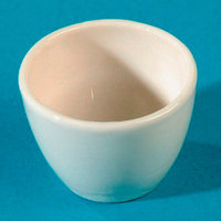 Schmelztiegel, niedrige Form, Porzellan, 8 ml, Ø 30 mm, H= 20 mm