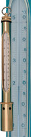 Taschenthermometer in Messinghülse, verchromt, -35 bis +50 Grad C